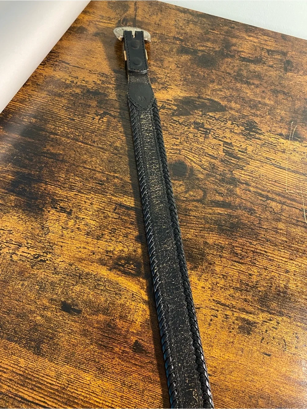 Beaded Leather Belt